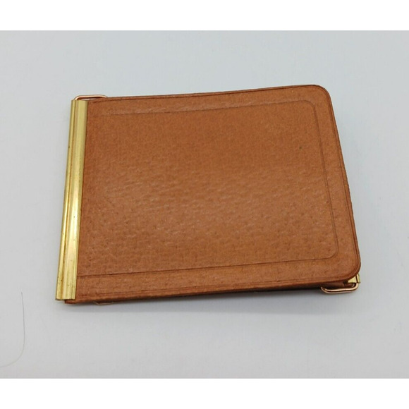 Vintage Schenley Whiskies Pig Skin Wallet Billfold Money Clip Advertising Tan - Picture 2 of 8